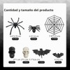 150 piezas de Halloween mini murciélagos arañas cráneo cabezas