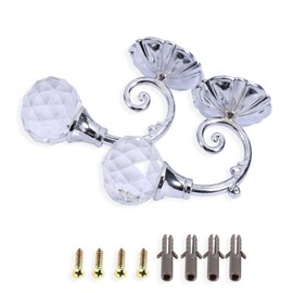 Pack of 2 tiebacks for curtains, curtain tiebacks for curtains, crystal curtain holdbacks, metal tiebacks, curtain holdbacks, curtain holdbacks, decorative tieback, U wall hooks for restraint curtains