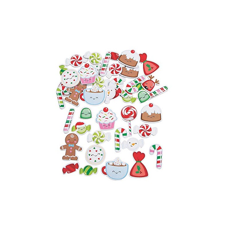 Christmas Candy Foam Shapes (72Pc) - Crafts for Kids and