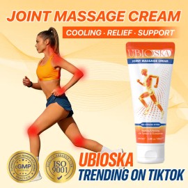 Joint Massage Cream 100ml with Glucosamine Chondroitin Hyaluronic Acid Menthol Turmeric MSM Muscle & Joint Comfort Support Neck Shoulder Back Knee
