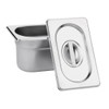 Vogue K972 Stainless Steel 1/4 Gastronorm Lid Cover Top Food