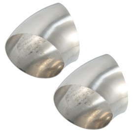 X AUTOHAUX 2pcs 45 Degree Stainless Steel Bend Exhaust Elbow Pipe OD 3"