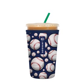Sok It JavaSok Iced Coffee & Cold Soda Insulated Neoprene Cup Sleeve (Baseball, Medium: 22-28oz)