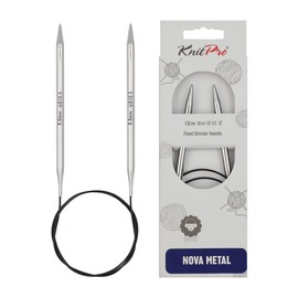 KnitPro KP11342 80 cm x 6.5 mm Nova Fixed Circular Needles, Silver