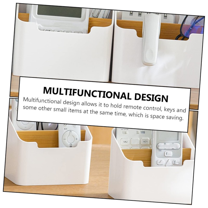 MAGICLULU Collapsible Storage Box Stackable Desk Organizer Plastic Remote Control