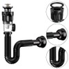 TOMVAES Handwashing Sink Drain Pipe Kit with 2 Waterproof Straps