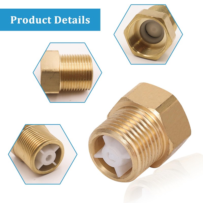 Pack of 2 Check Valves 3/4 Inch DN20 Brass Backflow