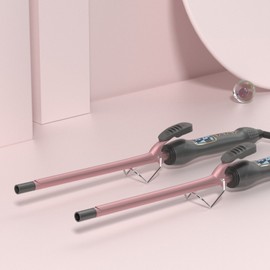 9mm Hair Curler Small Curling Iron Curling Tongs 80℃-230℃ Adjustable Temperature LCD Display for Short Long Hair