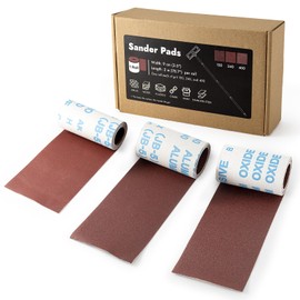 Gomake Square Sandpaper Roll for Drywall, Floor, Woodworking, Pole Sander Total 6 Meters Length (120/240/400 Grit)