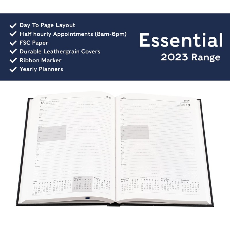 Collins Essential A5 Day to Page With Appointments 2023 Diary
