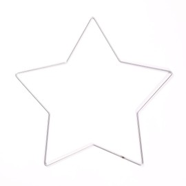 Vaessen Creative Metallringe 32 cm x 3 mm Stern, Mond, Wolke zum Basteln - 3 Stück Drahtkreis Silber und Deko Kranz Metall für TrockenblumenKranz, Makramee, Traumfänger, Mobile Basteln und Wanddeko