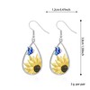 Just Follow Bohemian Sunflower Butterfly Teardrop Dangle Drop Earrings Dainty