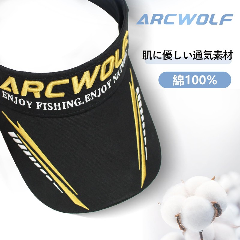 ARCWOLF Sun Visor, Sports Visor, Beautiful Silhouette, UV Protection, Golf,
