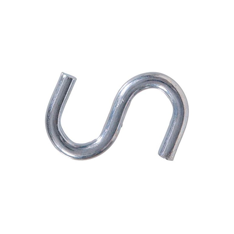 Hardware Essentials 851871 Zinc S-Hooks 0.092" x 3/4"