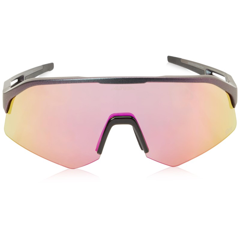 ALPINA Unisex Sonic HR Q-LITE Sunglasses, Black/Purple Metallic Matt, One