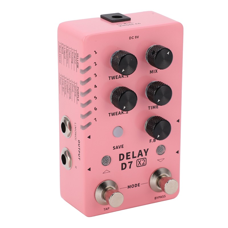 Stereo Delay Effect Electric Guitar Single Effector Support Storage with