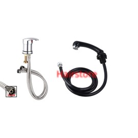 MISCELATORE LAVABO LAVANDINO UNIVERSALE COMPLETA DI 2 TUBI FLESSIBILE PER LAVATESTA PARRUCCHIERE - BARBIERE - PROFESSIONALE