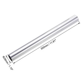 TA-VIGOR 1Pc 6063 Aluminum Round Tube, 28mm OD 25mm ID 300mm Length Metal Seamless Straight Tubing Aluminum Pipe for Home Furnishing, Machinery, DIY Handicraft