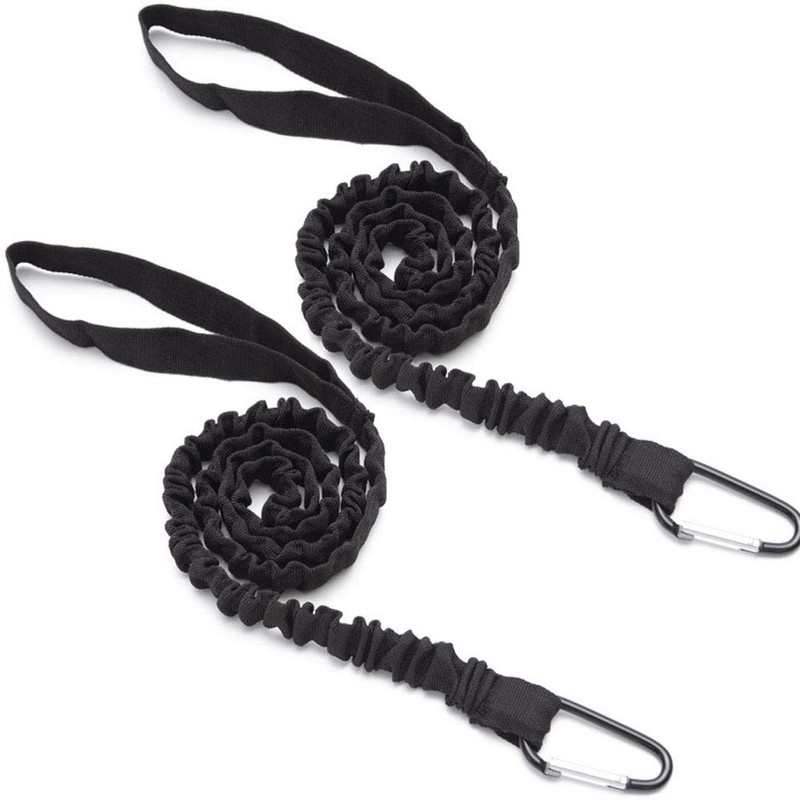 POFET 2 x Expandable Kayak Paddle Leash with D Shape