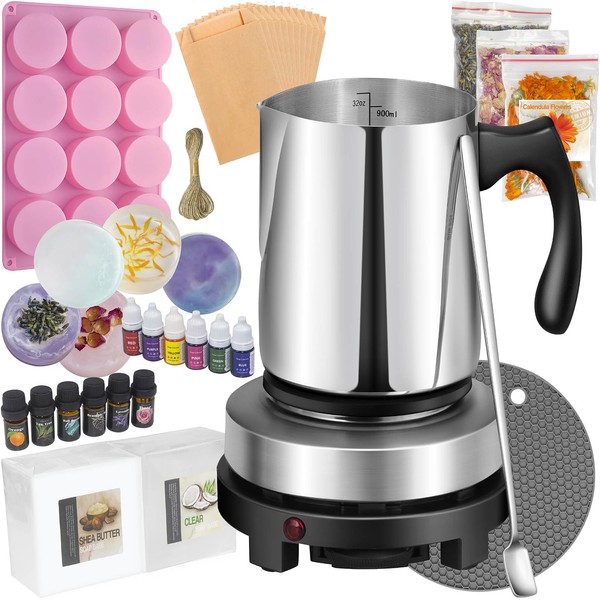 haclum Soap Making Kit with Electronic Hot Plate, 2 Lb