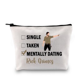 PYOUL Zombie TV Show Inspired Gift Mentally Dating Rick G Makeup Bag Rick G Fan Cosmetic Bag Rick G Merch (Mentally Dating Rick G Bag)