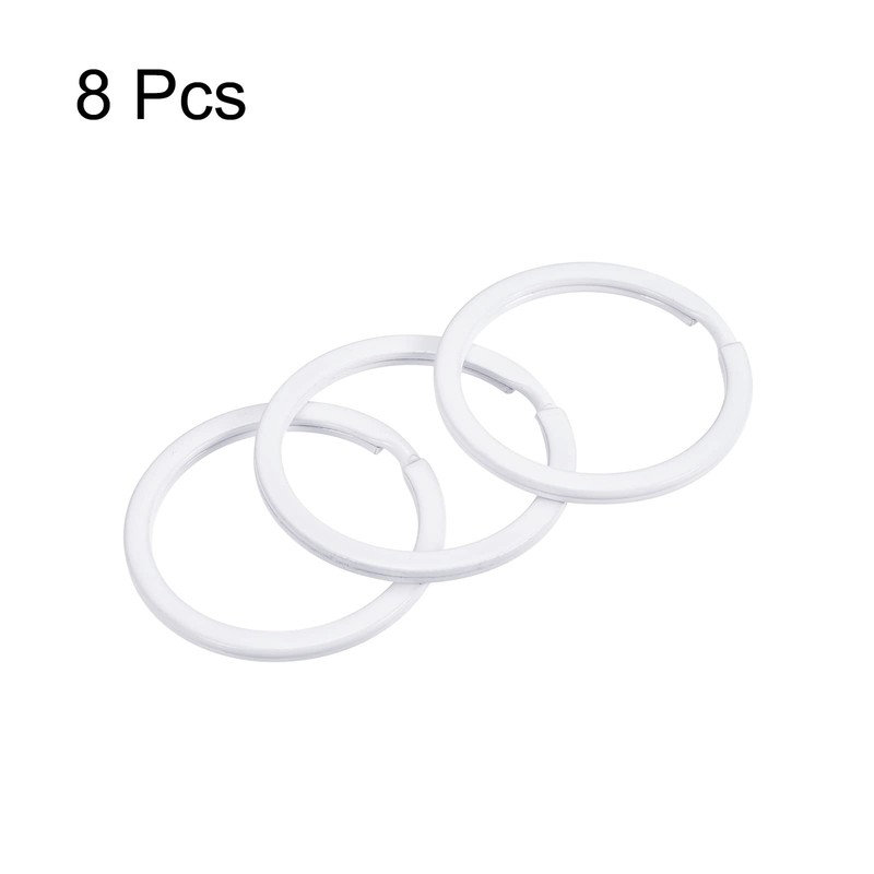 sourcing map Split Keychain Rings, 30mm/1.2inch Round Flat Key Holder