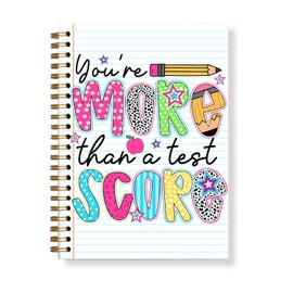 Nihilform Positivity - Driven Student Notebook - 8.3x5.5 Test Score Encouragement Journal Colorful School Motif Notebook Student Encouragement Spiral Journal Gifts For Students