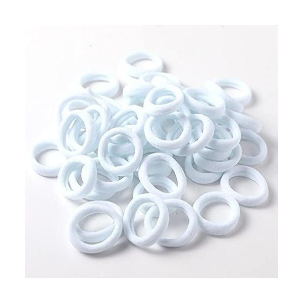 Hair Rubber Bands, 30 Count, White, Tie Hair and Ponytails