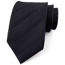 Men's Black Striped Ties Party Elegant Banquet Prom Ball Designer Business Neckties for Formal and Casual Occasions