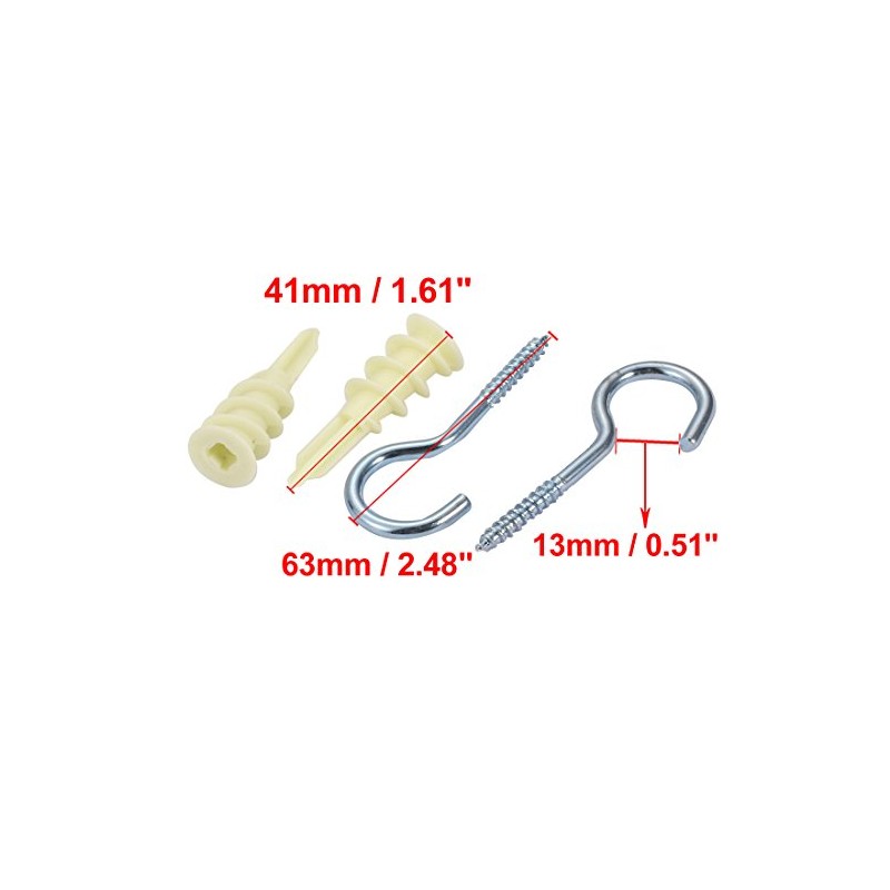 uxcell 5Pcs Self Drilling Drywall Anchor 16mm Inner Dia Zinc