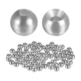 TIXIPEM 3.5mm Dia Tungsten Beads for Fly Tying [100PCS] - Slotted Head Ball for Tackle Craft & Fishing - [#10-12 - Tungsten Color] Sink Deeper Faster Tapered Hole Fly Fishing Materials