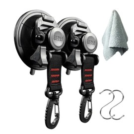 roseddy Suction Cup Hook, Strong Car Side Tarp, Suction Cup, Camping Tarp, Suction Cup Diameter 3.5 inches (9 cm), Load Capacity 66.1 lbs (30 kg), For Tarps, Suction Cup Hook, For Car Connection,