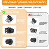 Amerdeco 2 Pack Privacy Matte Black Door Knobs,Black Door Knobs