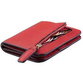 Cartera Mujer Pequeño con RFID Bloquea, Mini Monedero Bifold para Tarjetas, Billetera de Piel Plegable con Bolsillo, Tarjetero Minimalista con Ventana de Identificación para Chica Mujer