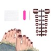 Auriselle Pack of 14 Crystal Cat Eye Press On Toenails,
