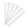 Pack of 5 Plastic Rulers 15 cm, Transparent Rulers Set,