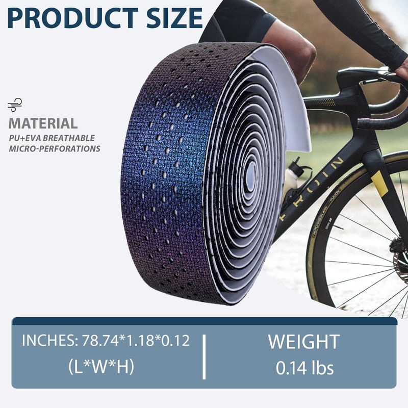 RidingRush Bike Grip Tape, Bicycle Handlebar Tape, Gradient EVA Bar