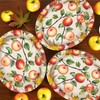 Grencian 50Pcs Fall Apple Oval Paper Plates 10" x 12"