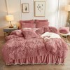 LIFEREVO Luxury Plush Shaggy Duvet Cover Set, Soft Velvet Fluffy