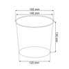 White glossy Tubus Slim Shine 15 cm flowerpot