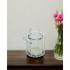 HomeRoots 5" White Metal Tabletop Lantern Candle Holder