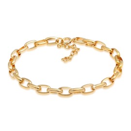 Women's Charm Bracelet 925 Sterling Silver, Charm Bracelet Width 5 mm for Charms, Length 19 cm Adjustable, Women's Charm Bracelet for All Standard Charm Pendants, Sterling Silver