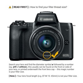 JJC 49mm ND Filter ND2-2000 VND Variable Neutral Density Fader for Canon EOS R100 R50 R10 with RF-S 18-45mm Kit Lens,for Canon EOS M50 M6 Mark II M5 M200 with EF-M 15-45mm Kit Lens & Other 49mm Lenses