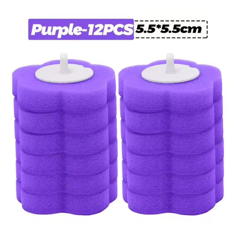 Disposable Toilet Brush Replacement Heads for Bathroom Cleaning – Foam