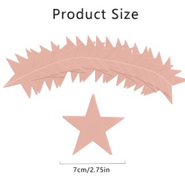 Yharnamite 130 Feet Star Banner Garland Party Streamers, Hanging Star Paper Bunting Garland Decorations for Birthday, Wedding, Ramadan, Baby Shower, Christmas, Festival Party (Rose Gold-A)