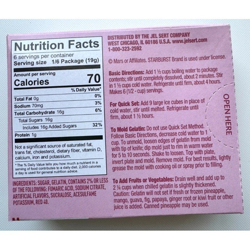 JELL-O Rare & Hard To Get - Starburst Strawberry Jello