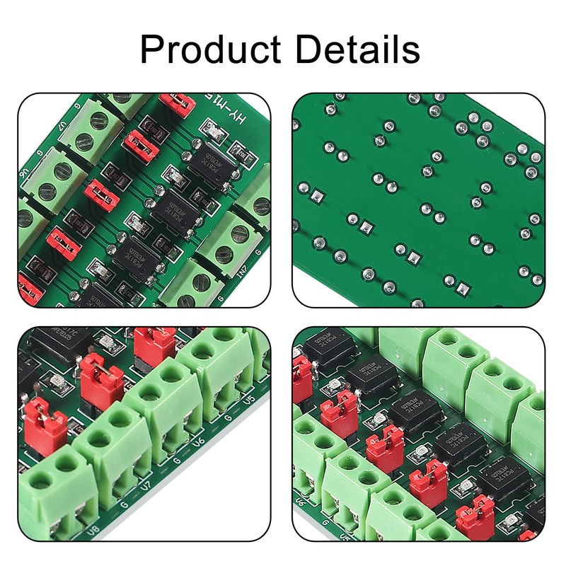 ALMOCN 4pcs 8 Channel Optocoupler PC817 8 Channel Disconnect Board