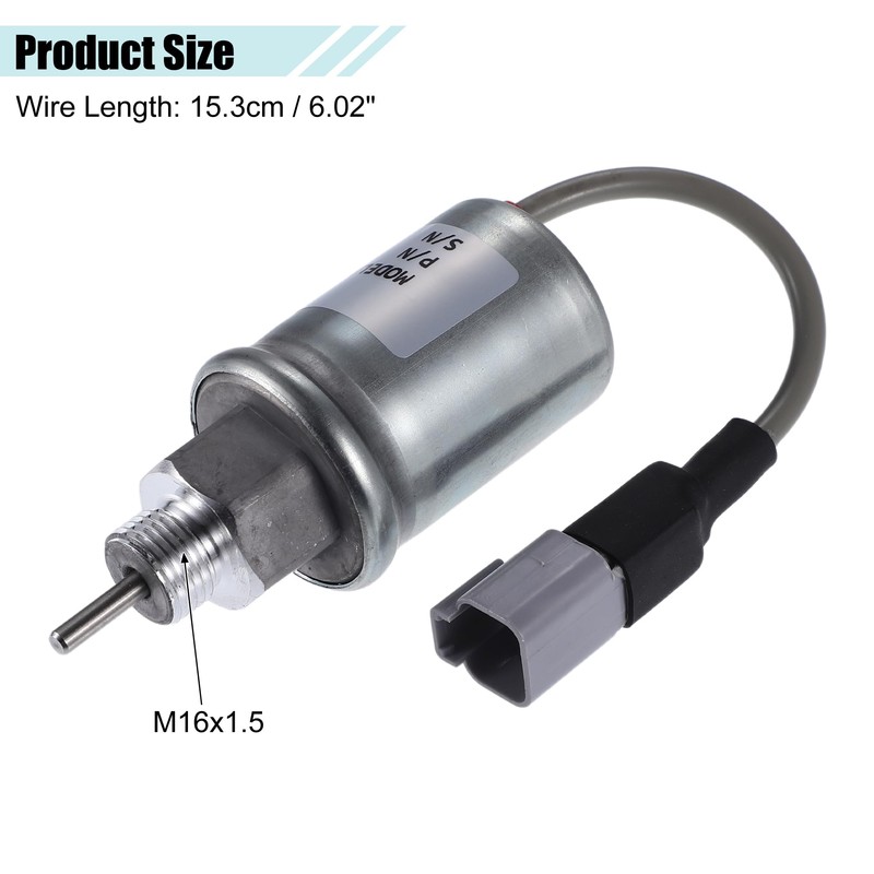 A ABSOPRO Fuel Barrier Stop Solenoid Valve for Caterpillar Silver