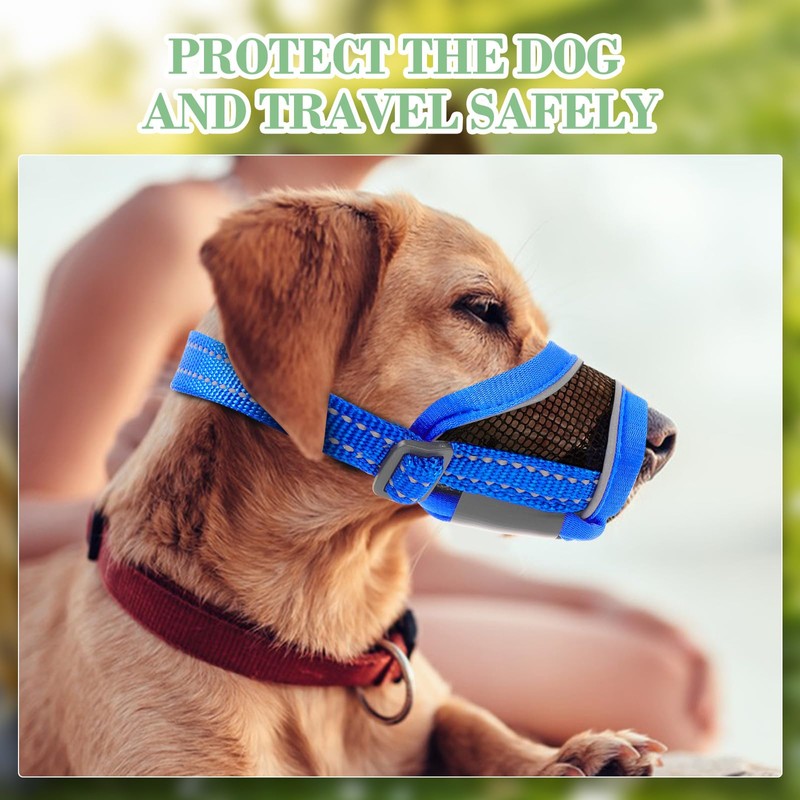 Xipebros Dog Muzzle,Soft Mesh Breathable Muzzle, Air Mesh Dog Muzzle