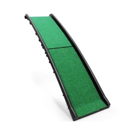 PawStep 50894 Pet Ramp with Poly Grass - Folding, Portable Dog Ramp for Cars, SUV & Trucks - Non-Slip Surface - Lightweight & Durable - Supports Large Dogs up to 200 lbs
